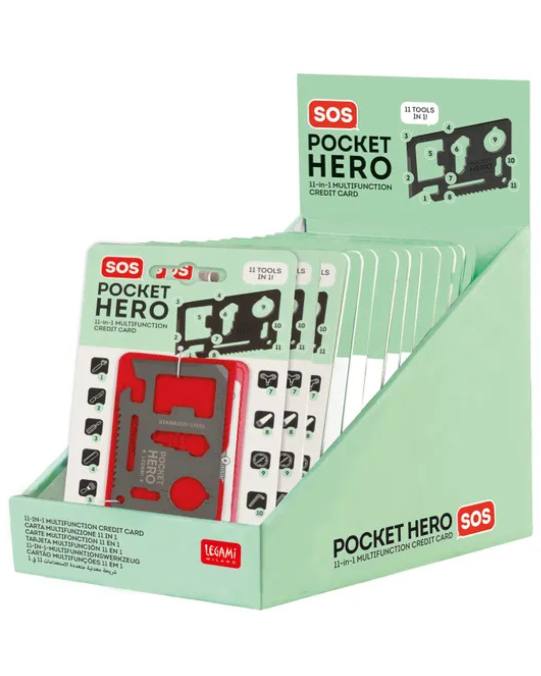 SOS Pocket Hero 11-in-1 Credit Card Multi-Tool
