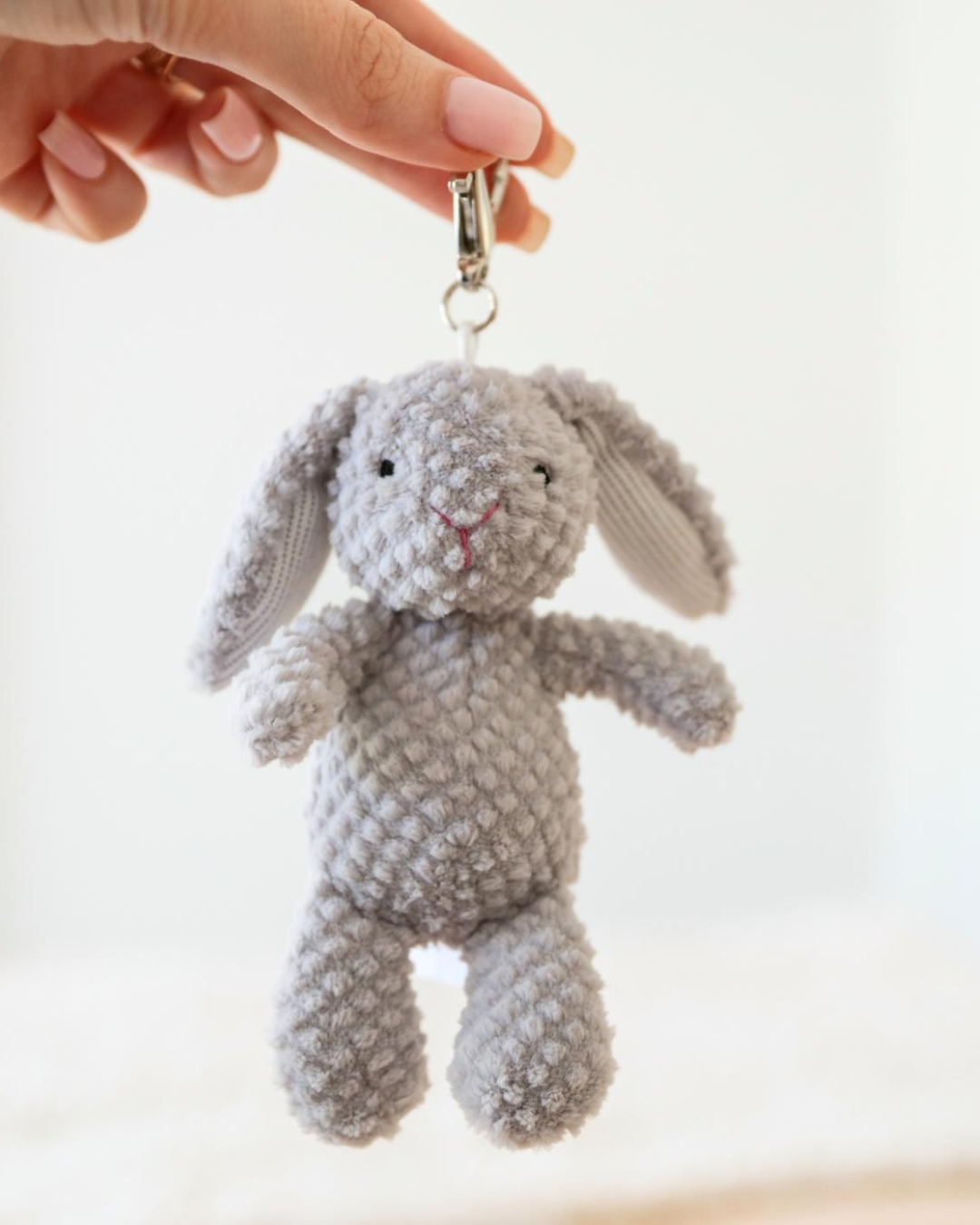 Nubby Bunny Grey - Bag Charm
