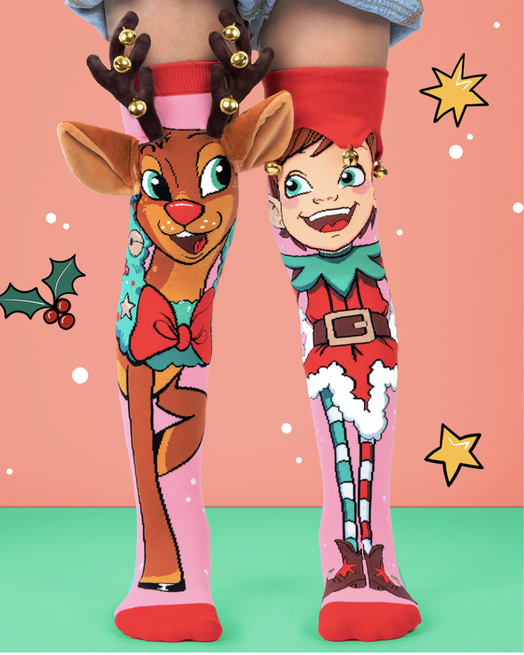 Reindeer & Elf Socks