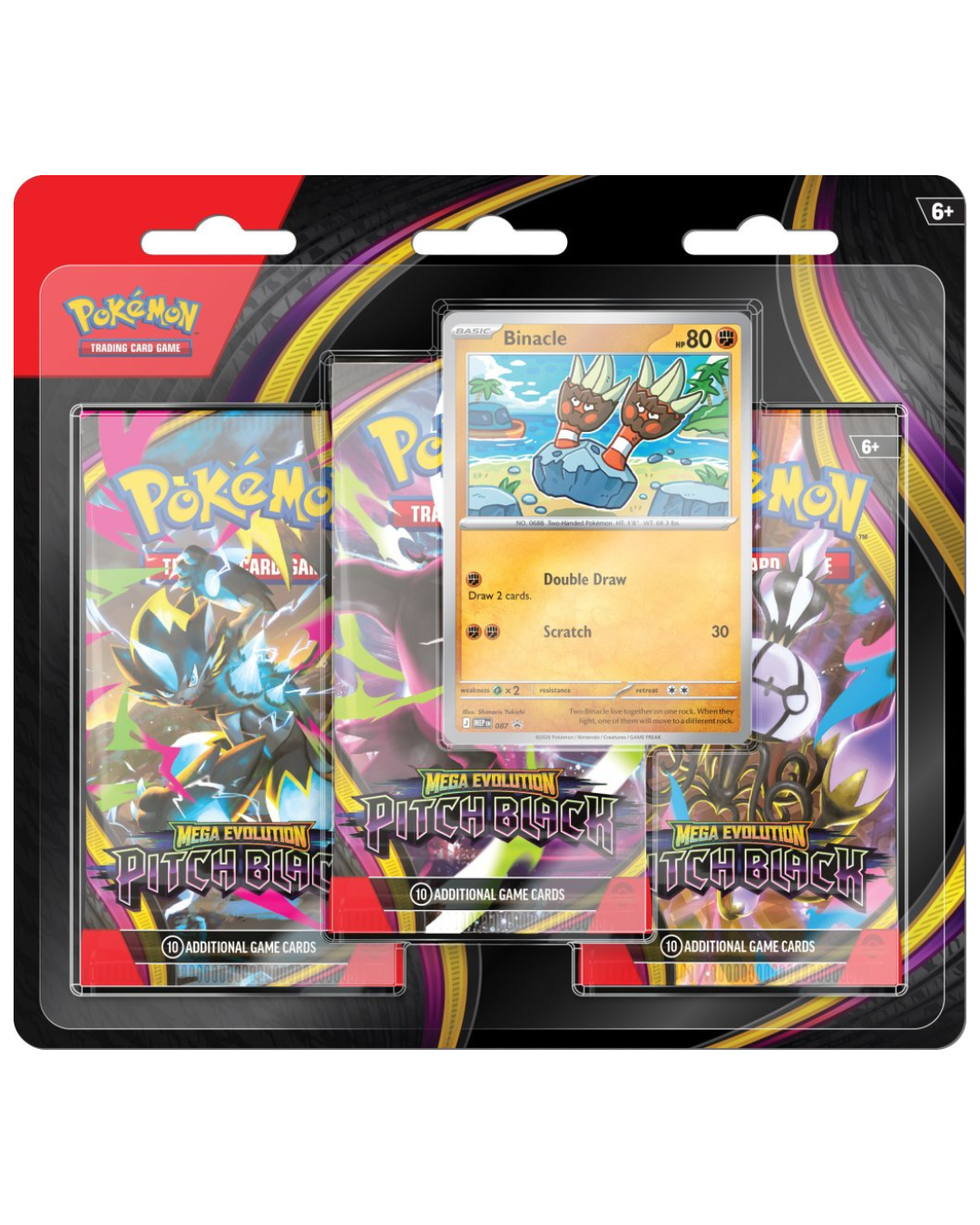 Pokémon TCG - Mega Evolution - Pitch Black Three - Booster Blister