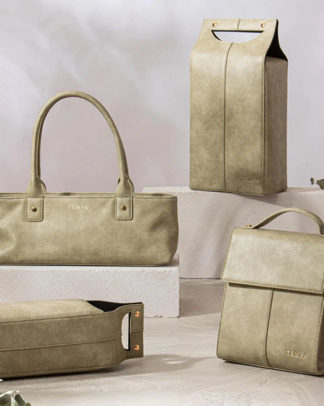 Harley Sage Double Wine Bag