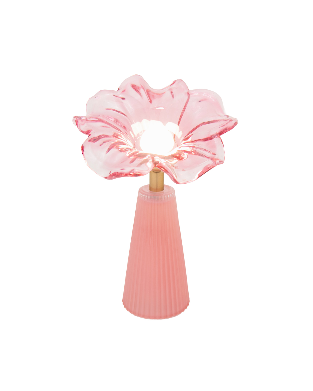 Rochelle Pink Glass LED Flower Light Large