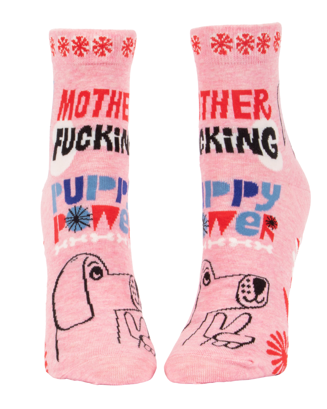 Womens Ankle Socks - Puppy Power