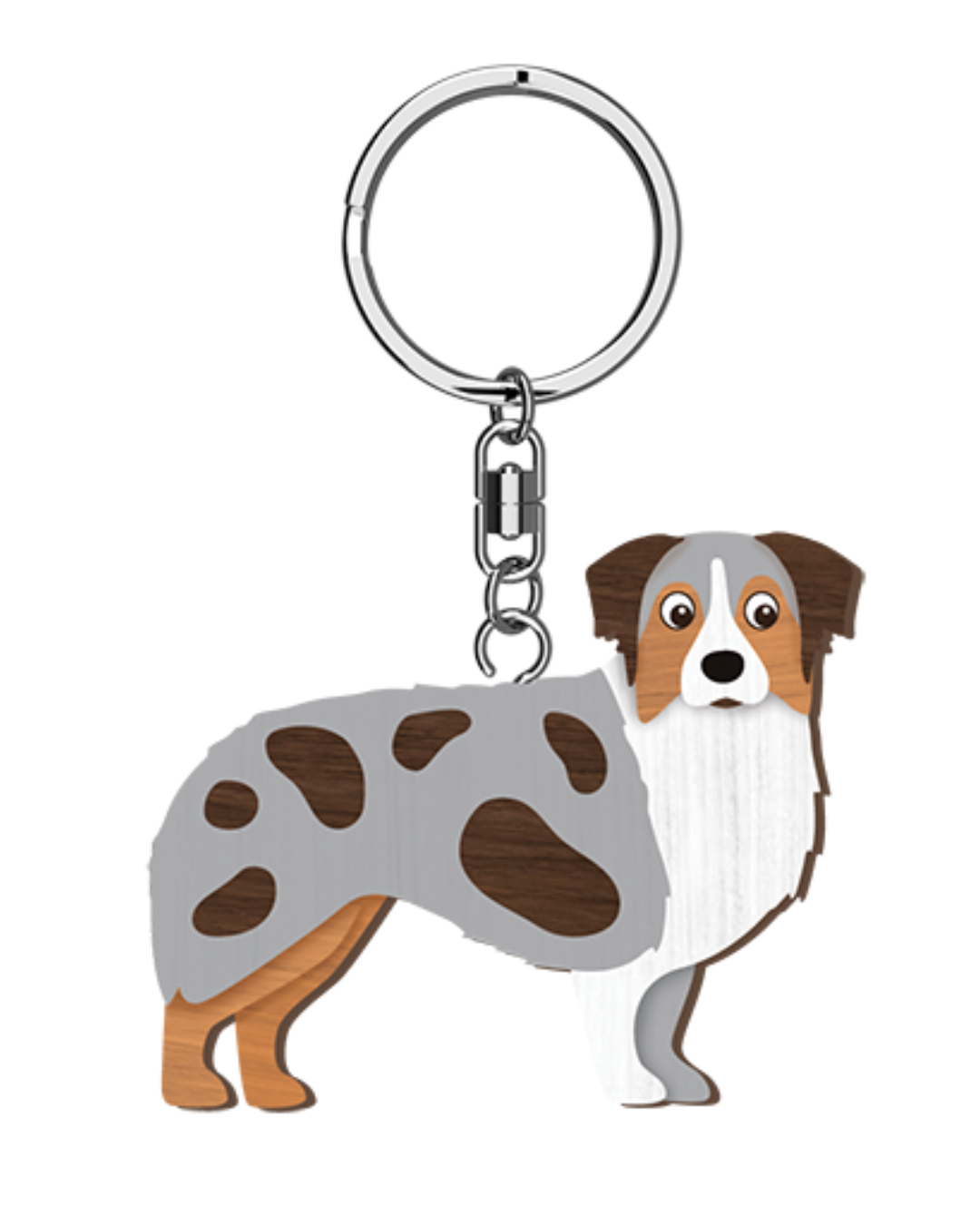I Love My Aussie Shepherd Key Ring