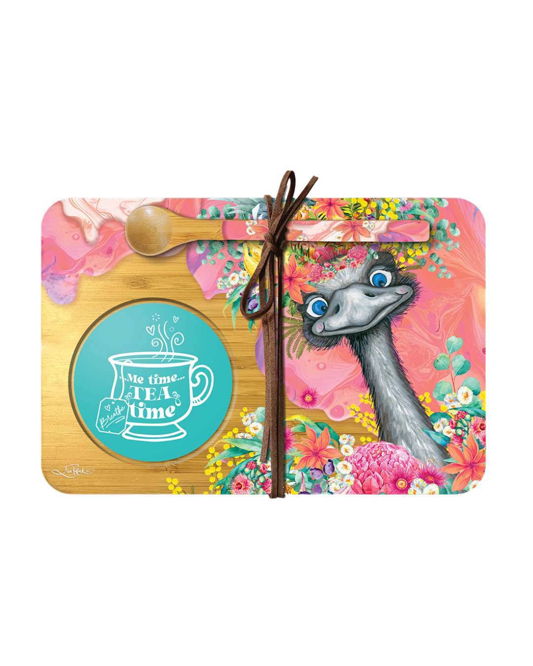 Bamboo Tea Time Tray - Happy Emu