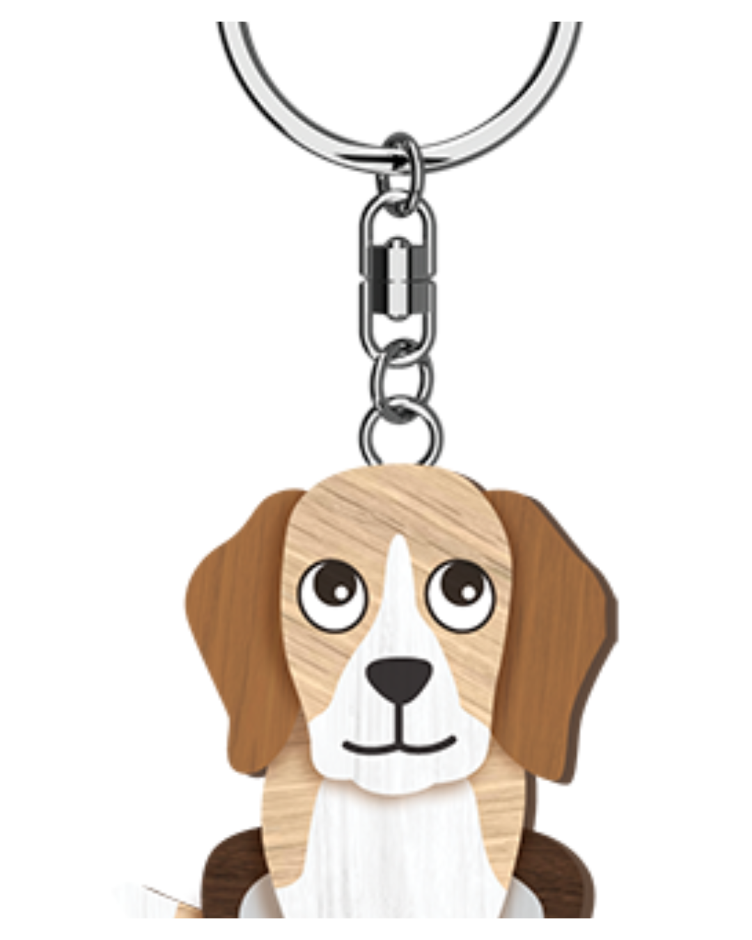 I Love My Beagle Key Ring