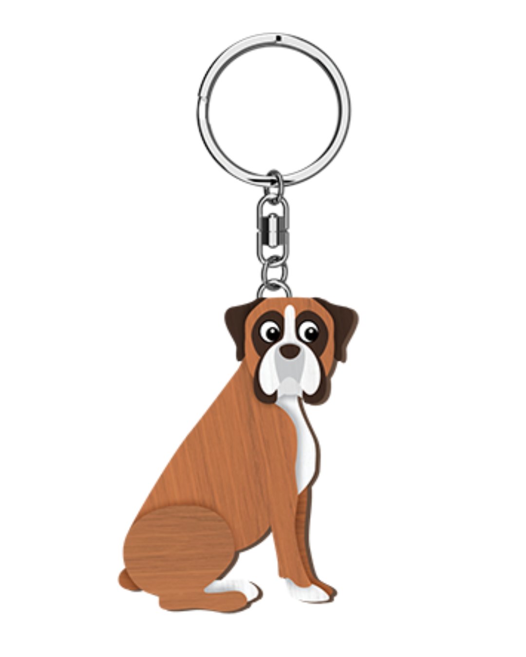 I Love My Boxer Key Ring