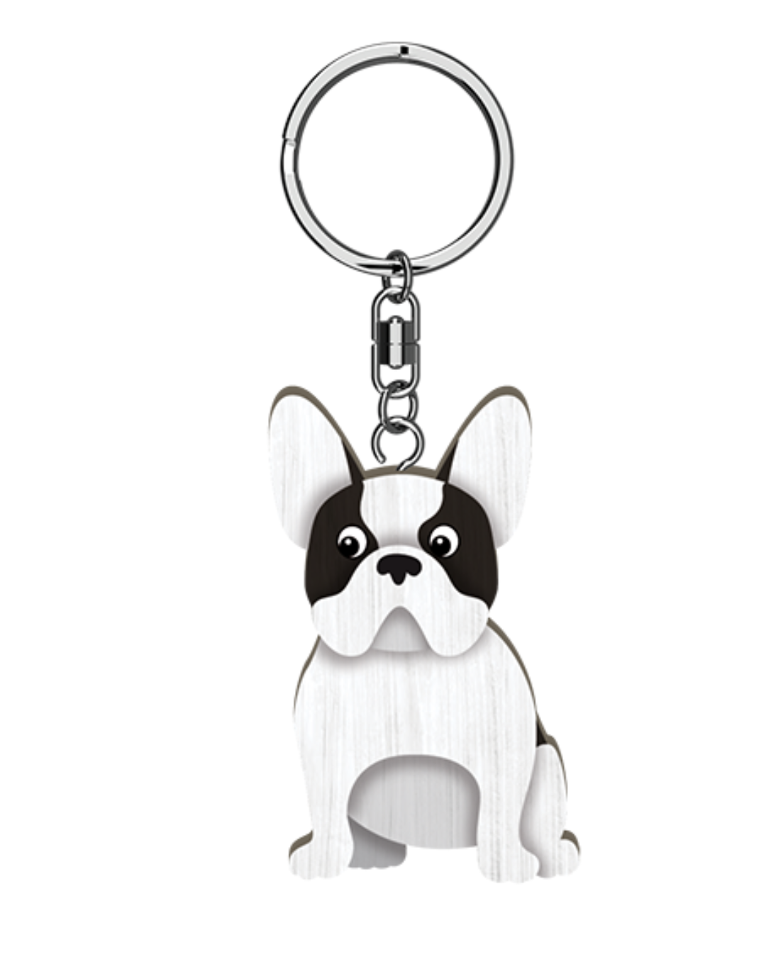 I Love My Bulldog Key Ring