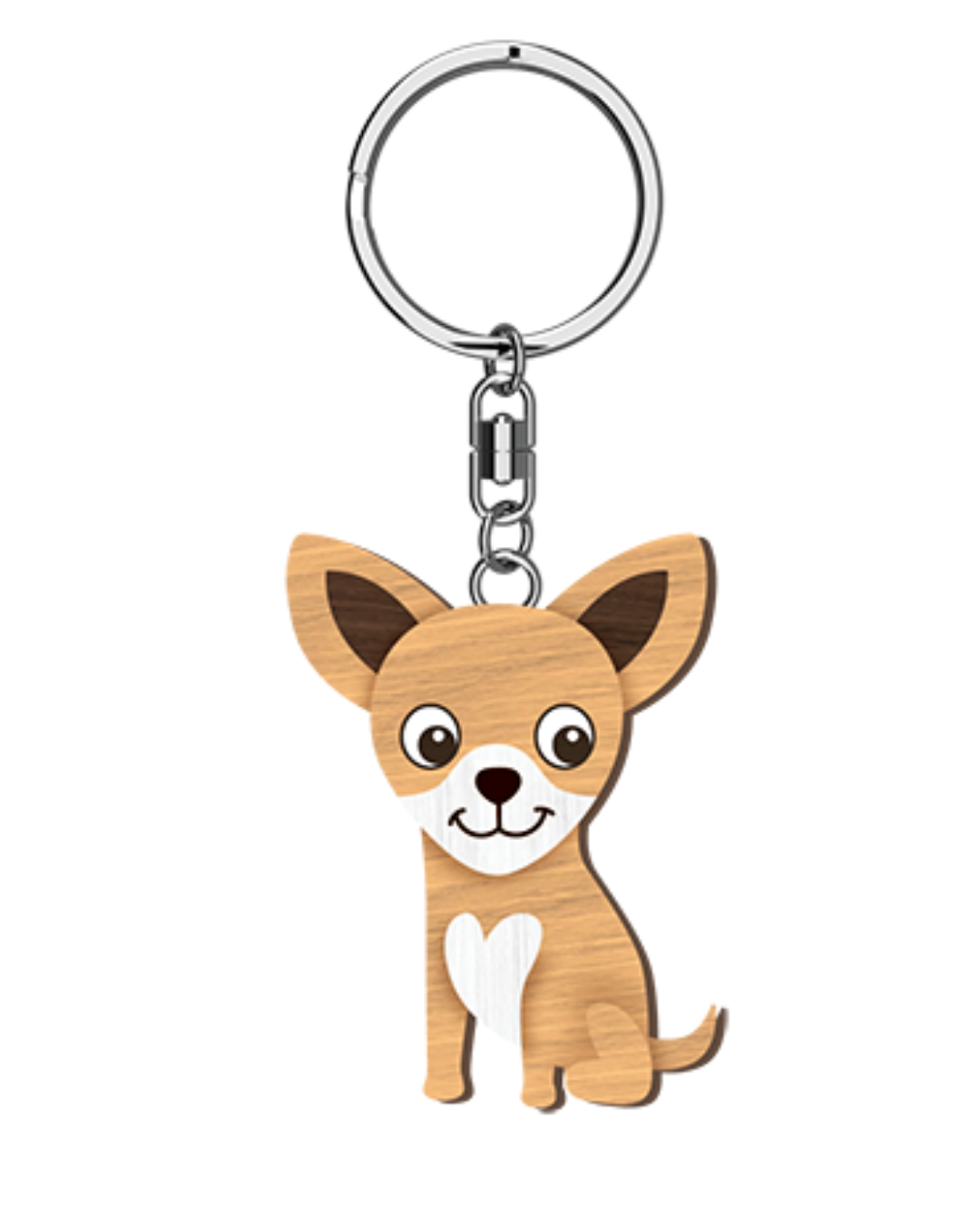 I Love My Chihuahua Key Ring