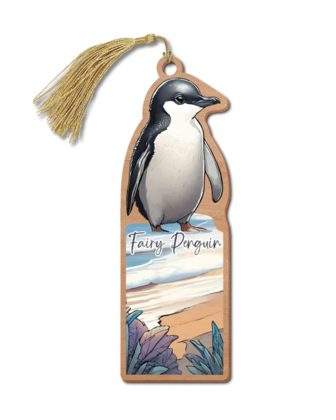 Australian Made Wooden Bookmark - Fairy Penguin