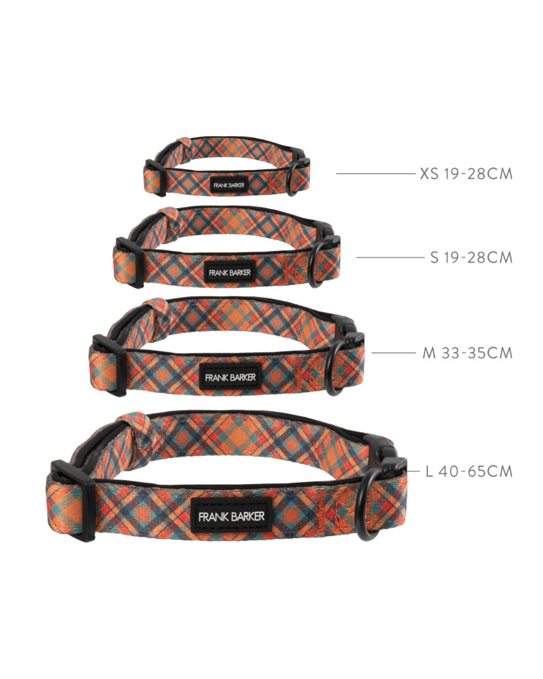 Frank Barker Orange Plaid Collar