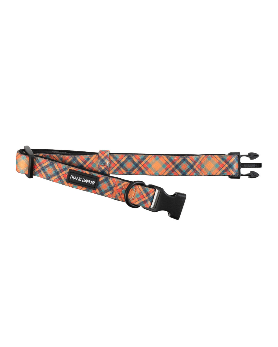 Frank Barker Orange Plaid Collar