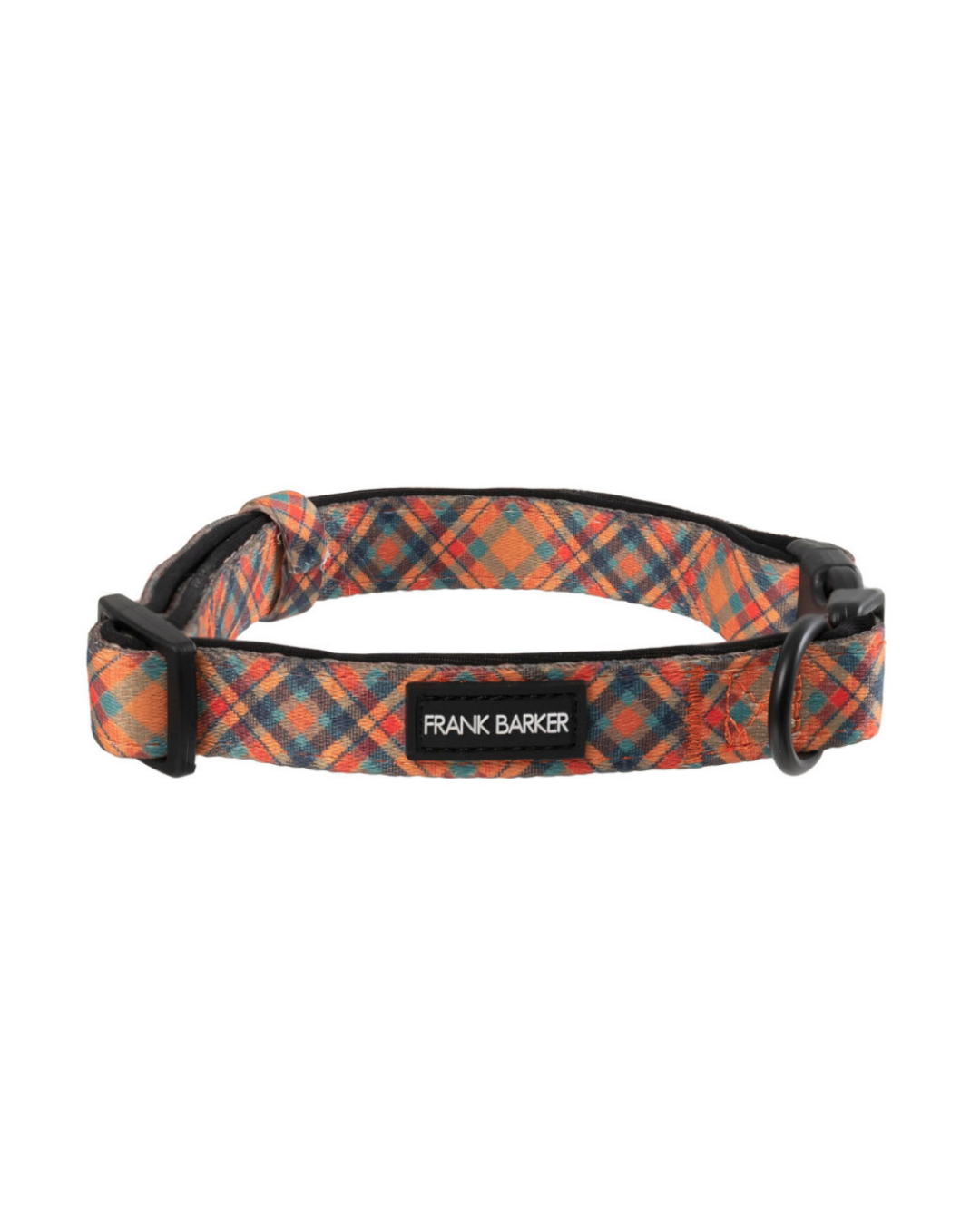 Frank Barker Orange Plaid Collar