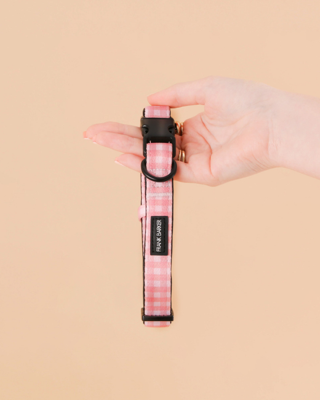 Frank Barker Pink Gingham Collar