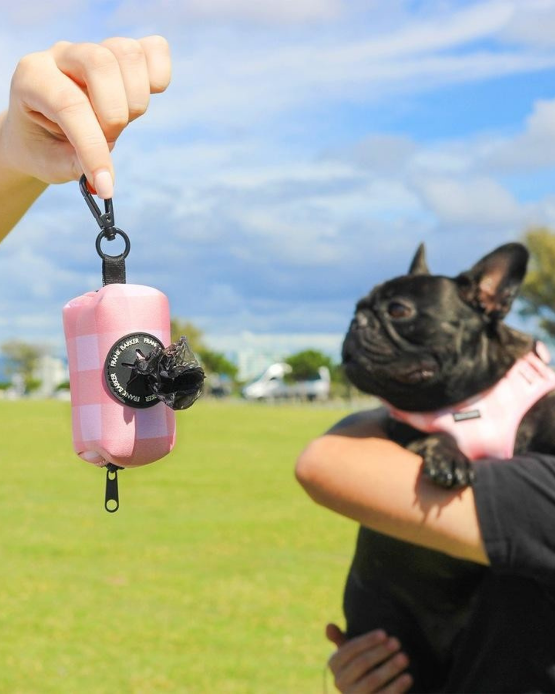Frank Barker Pink Gingham Poop Bag