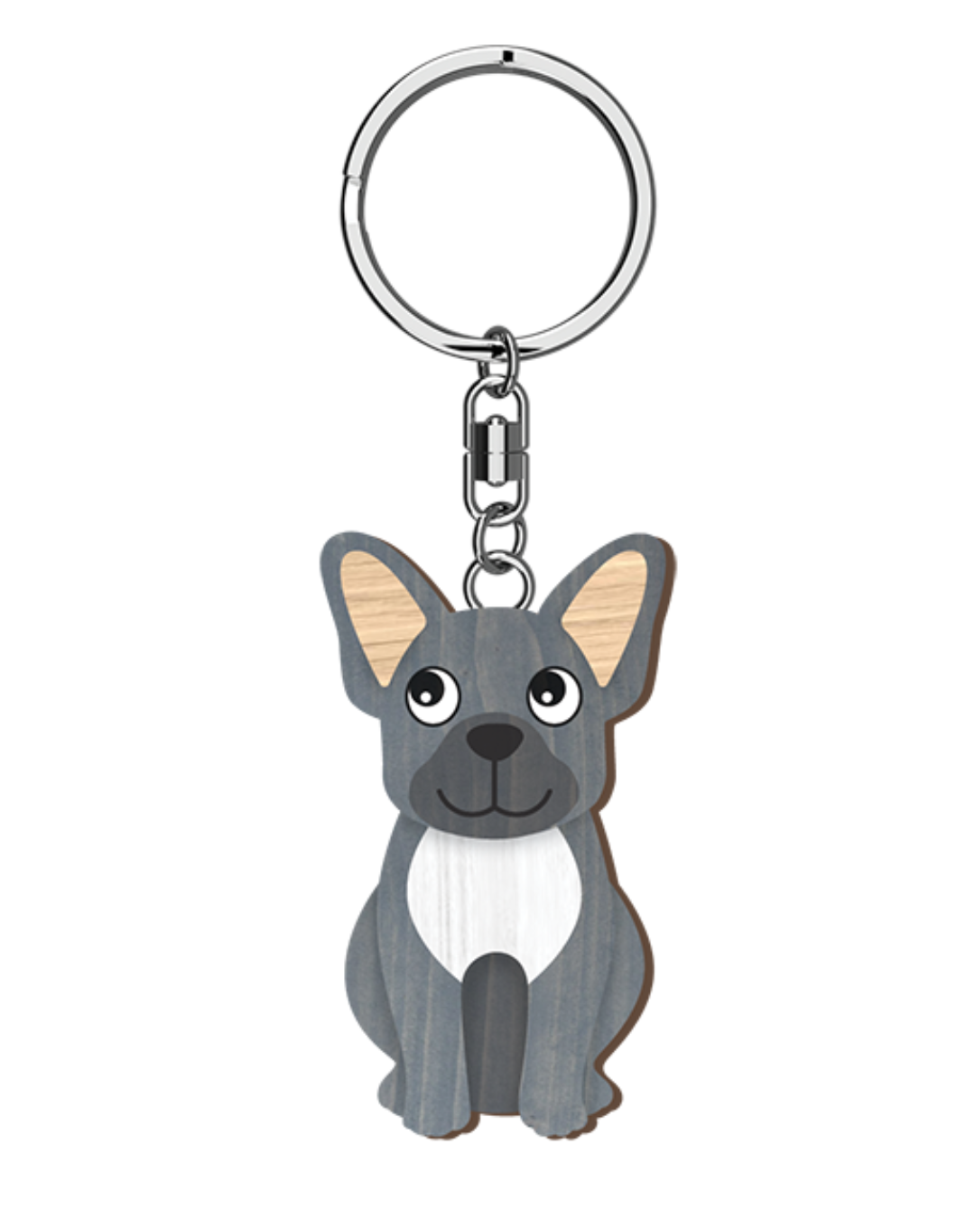 I Love My French Bulldog Key Ring