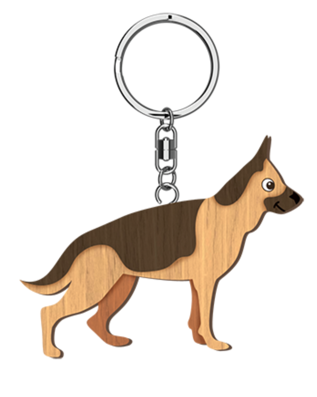 I Love My German Shepherd Key Ring