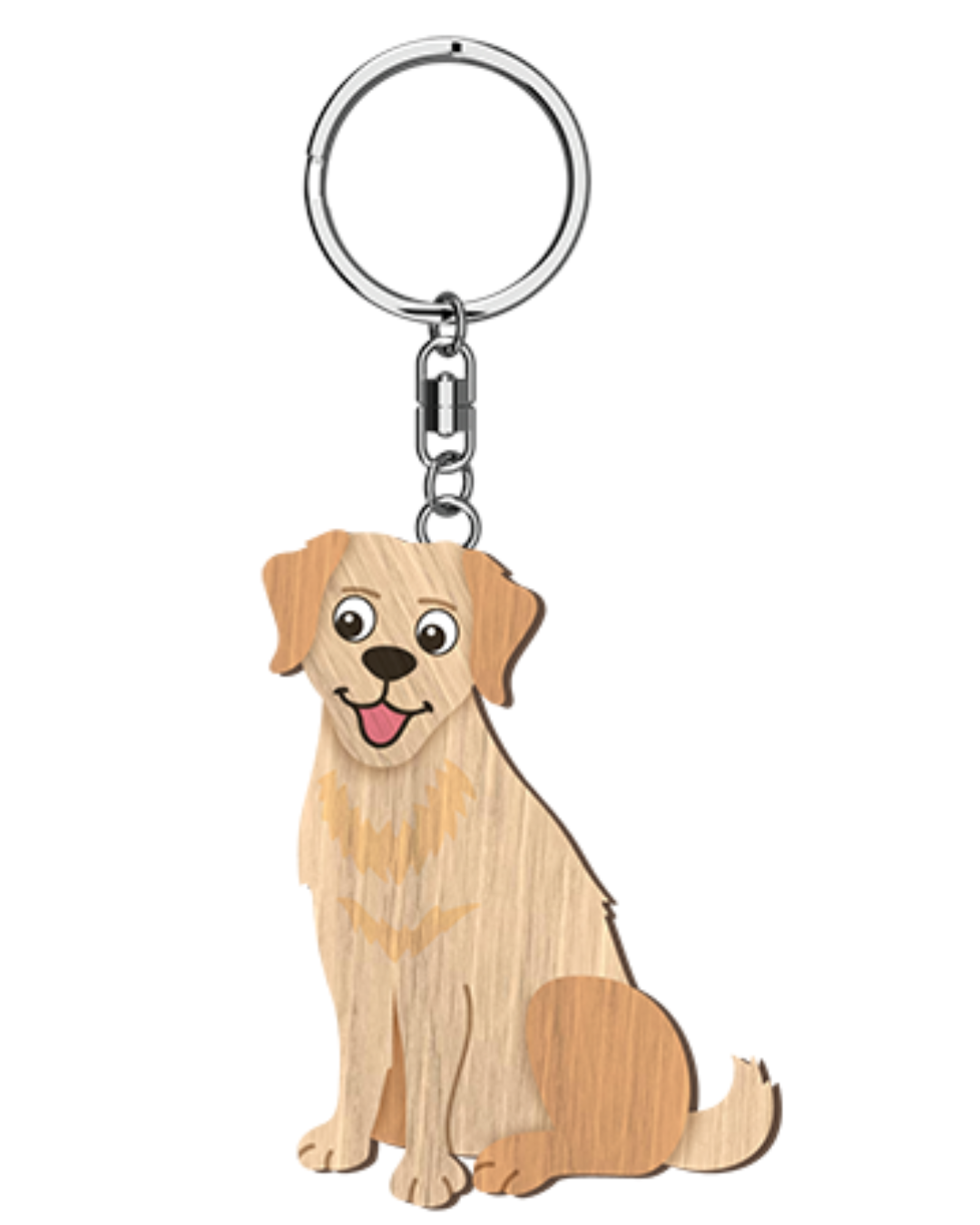 I Love My Golden Retriever Key Ring