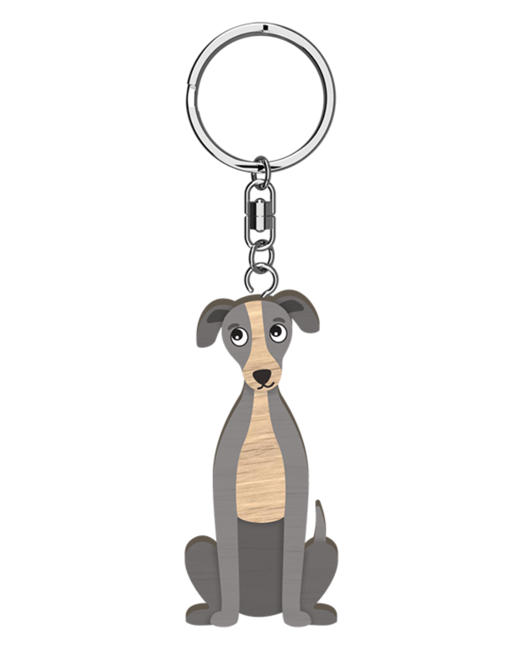 I Love My Greyhound Key Ring
