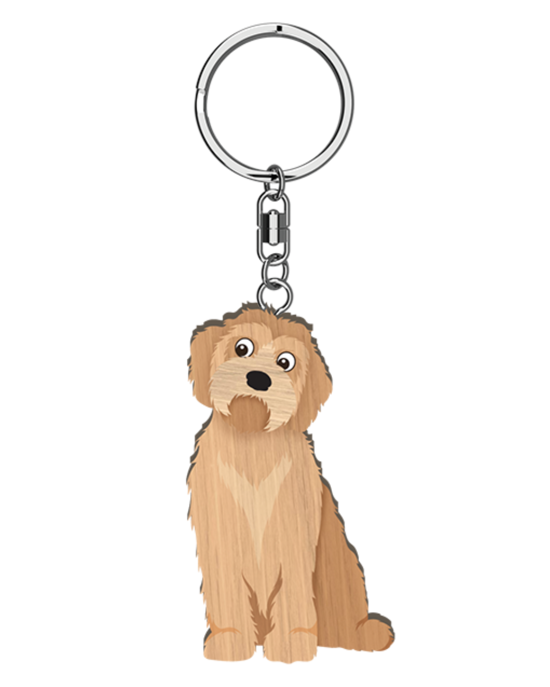 I Love My Groodle Key Ring