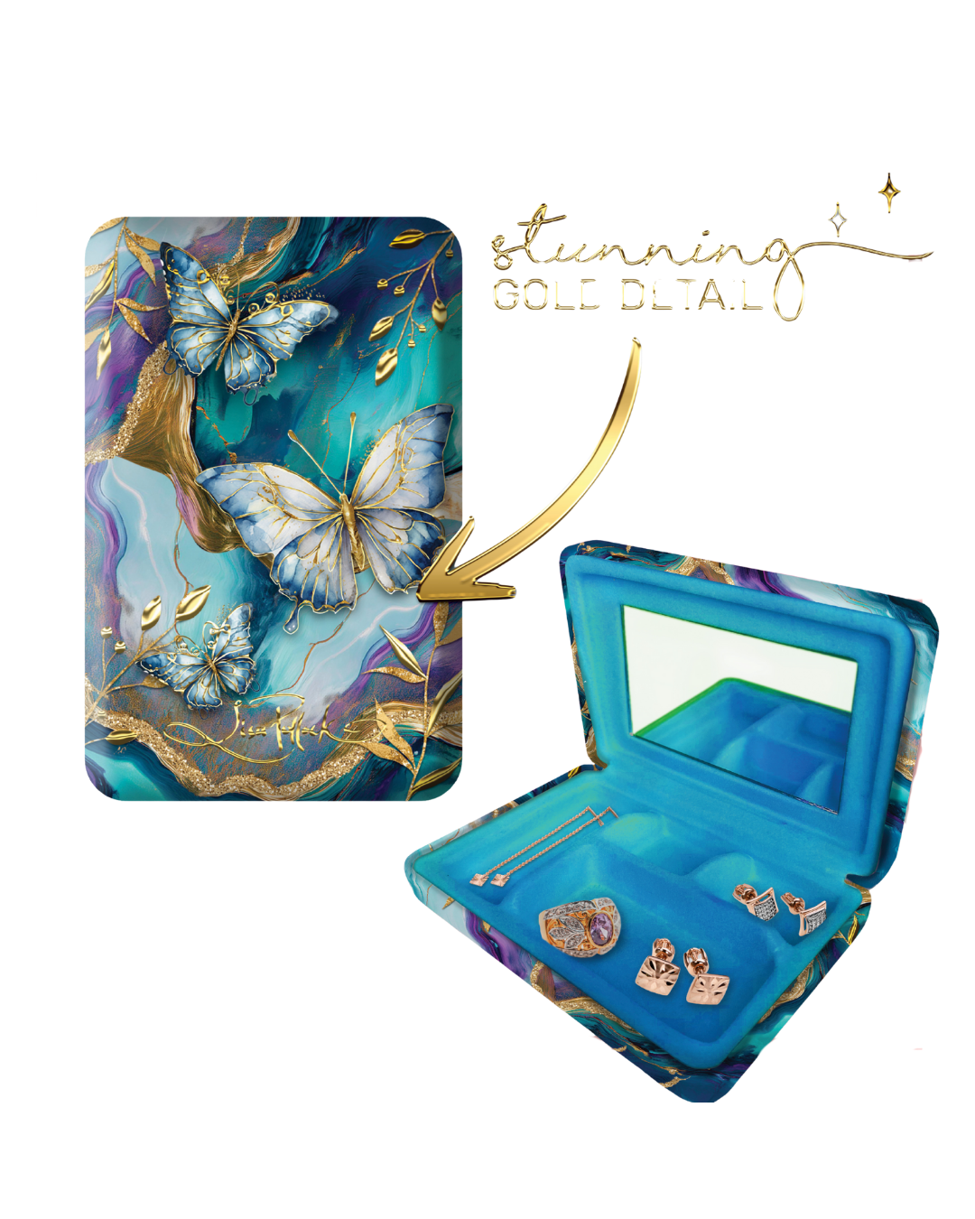 Jewellery Case Tranquil Butterflies