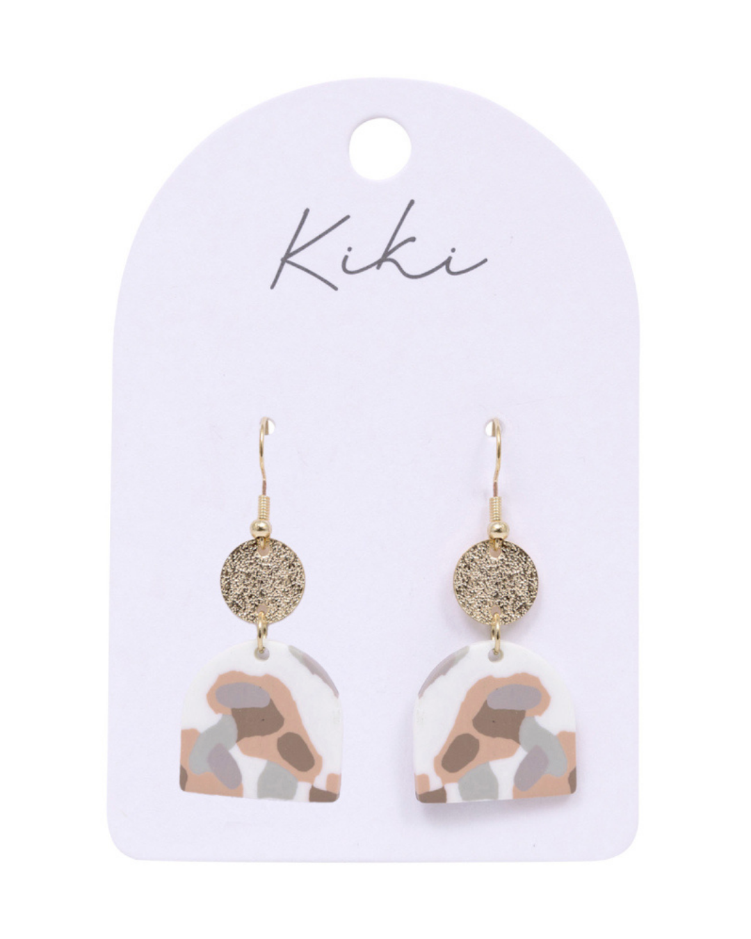 Beige Terrazzo Earrings