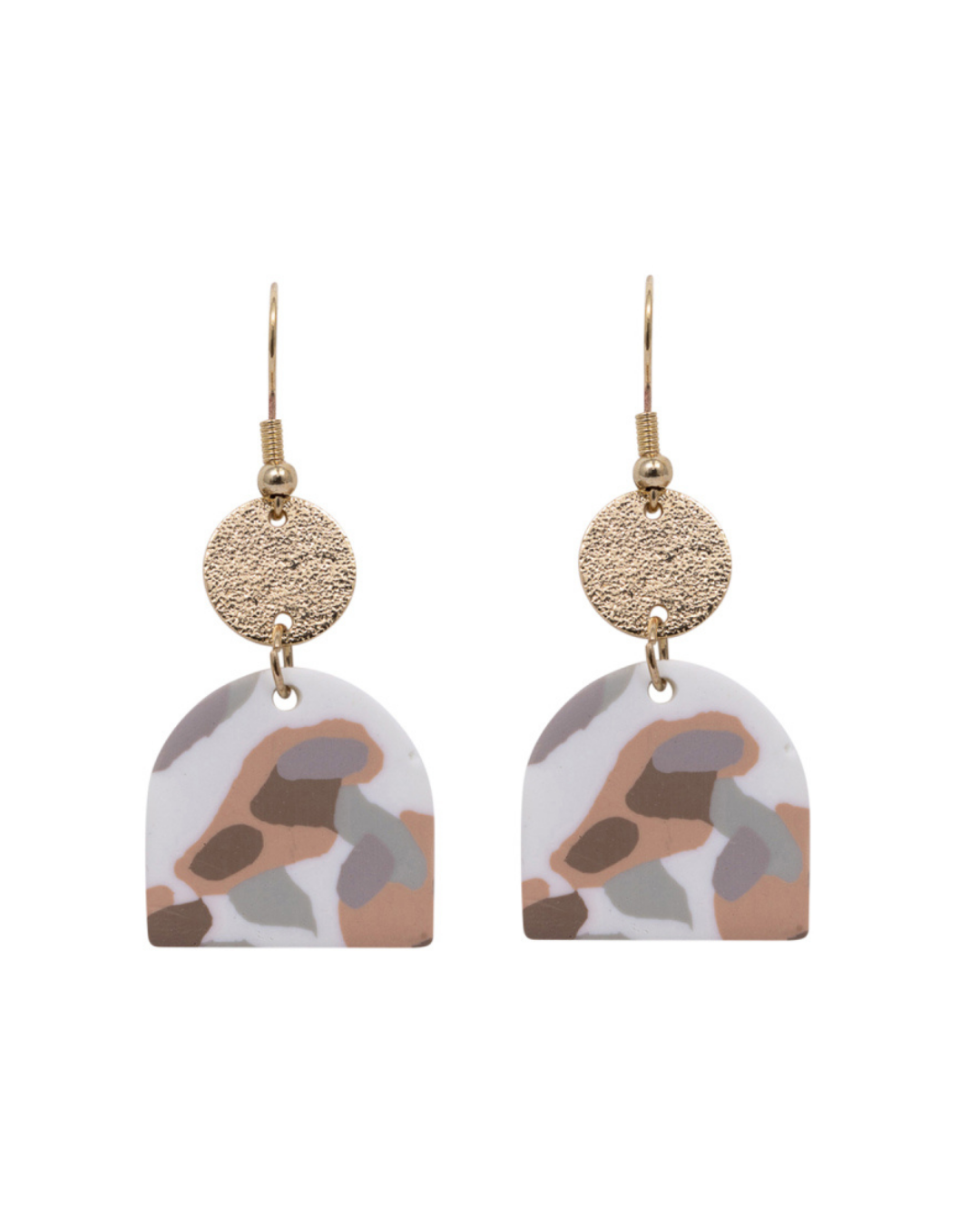 Beige Terrazzo Earrings