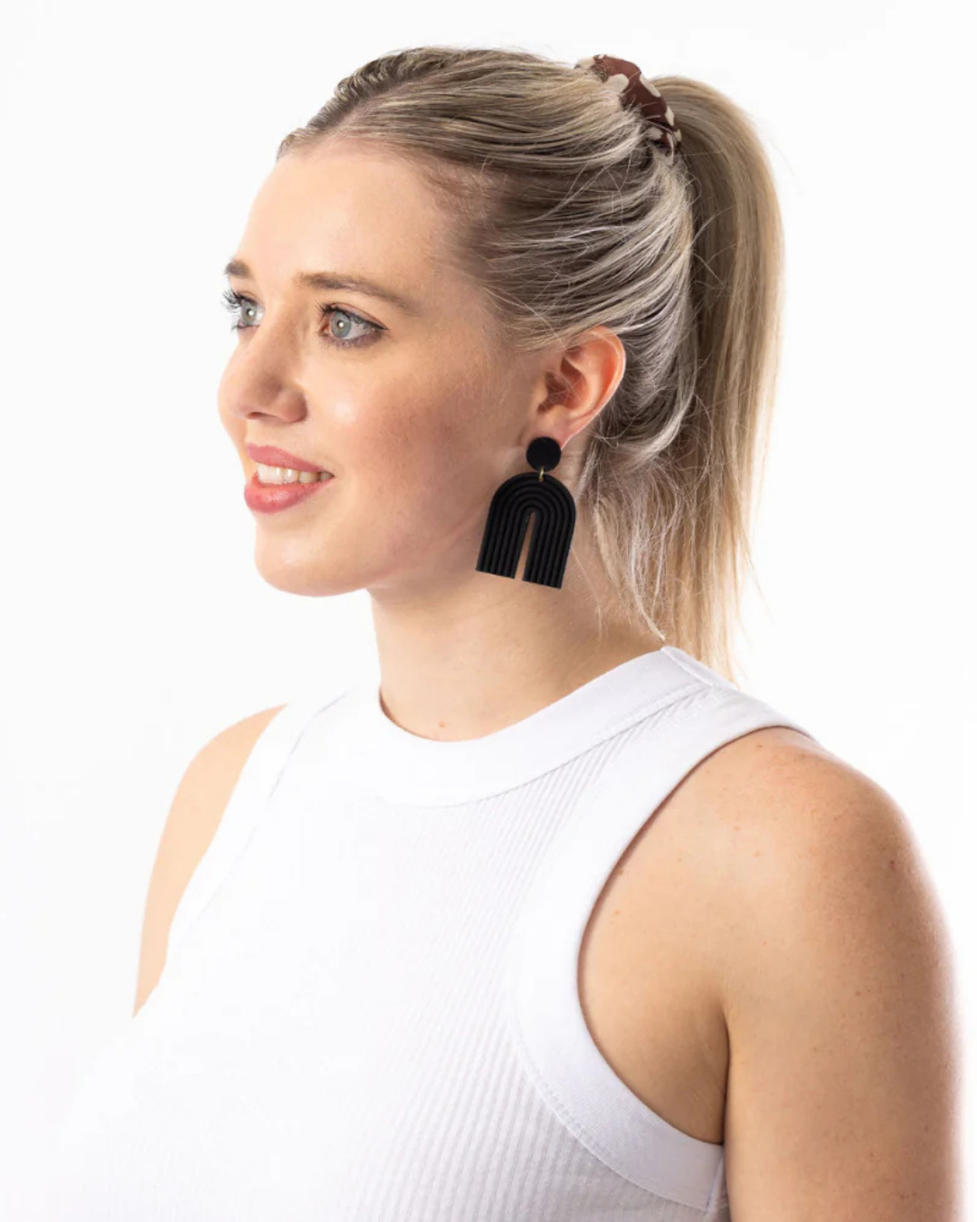 Black Arch Earrings