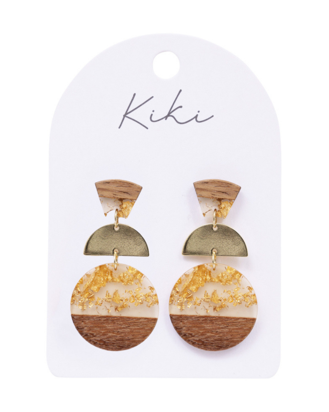 Gold Foil Curves Earrings