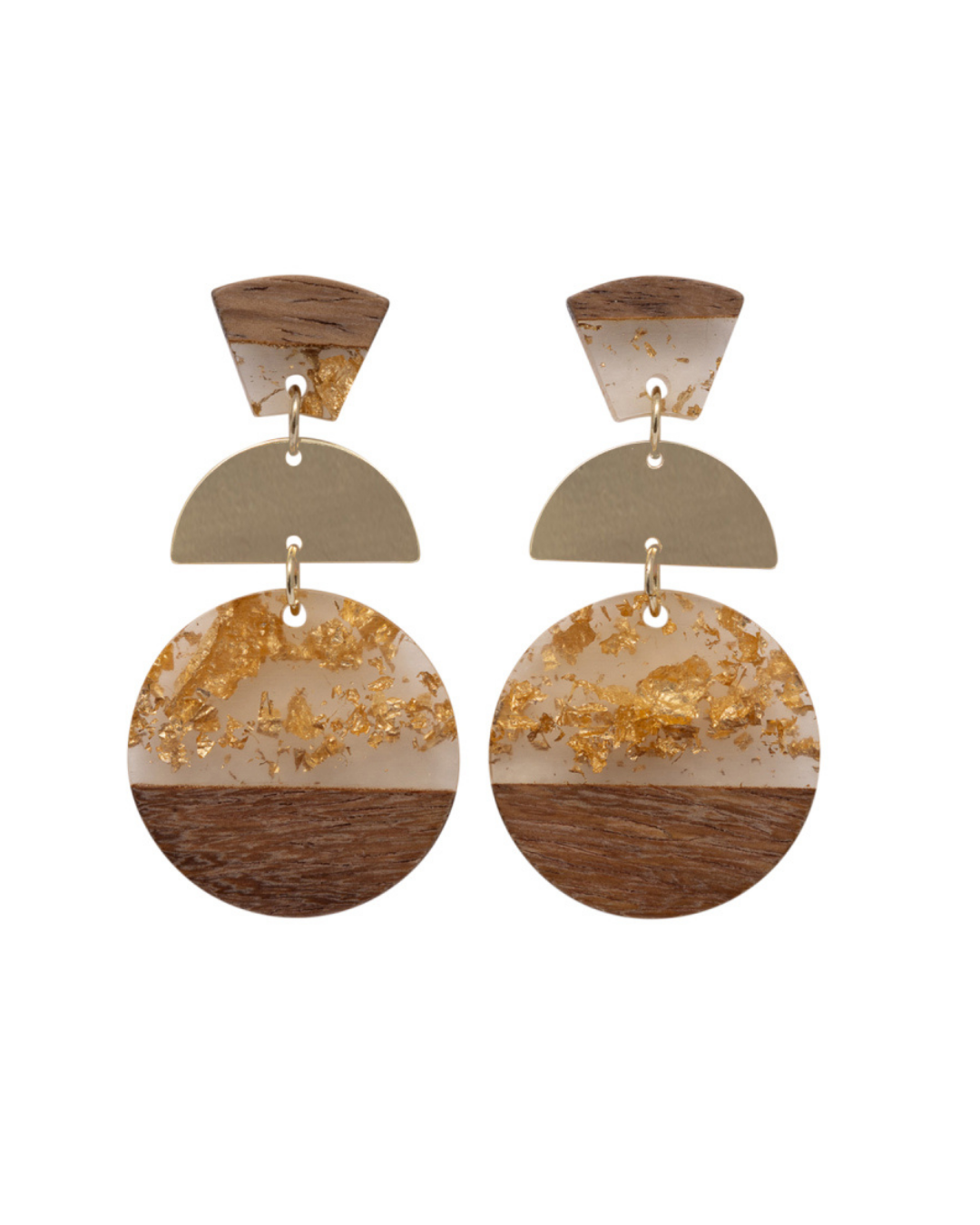 Gold Foil Curves Earrings