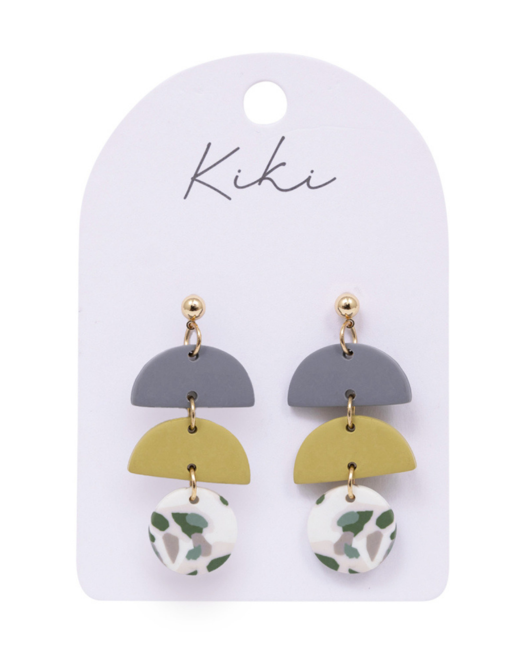 Green Terrazzo Earrings