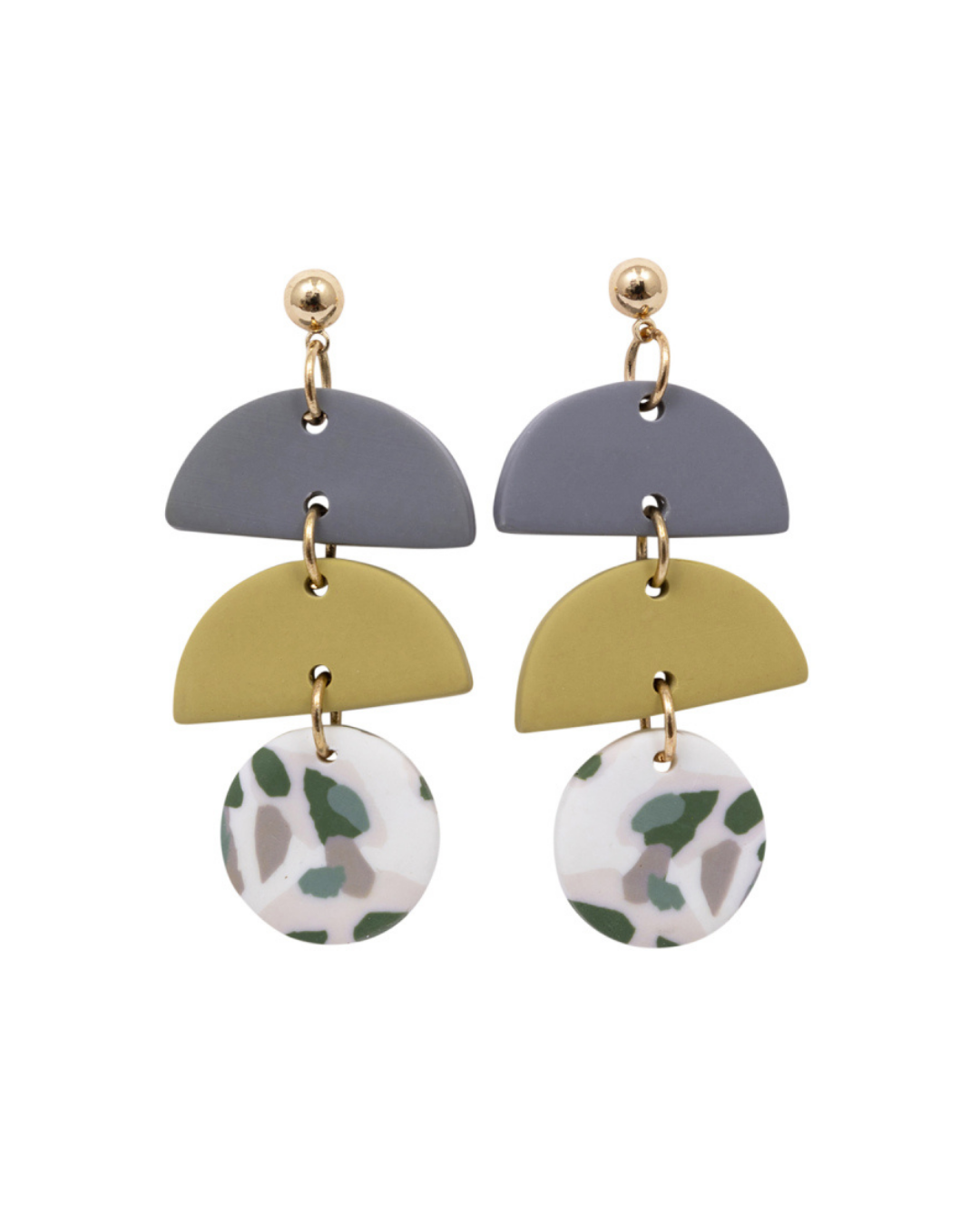 Green Terrazzo Earrings