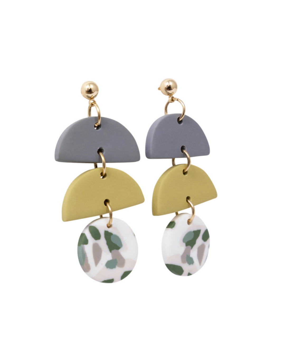 Green Terrazzo Earrings