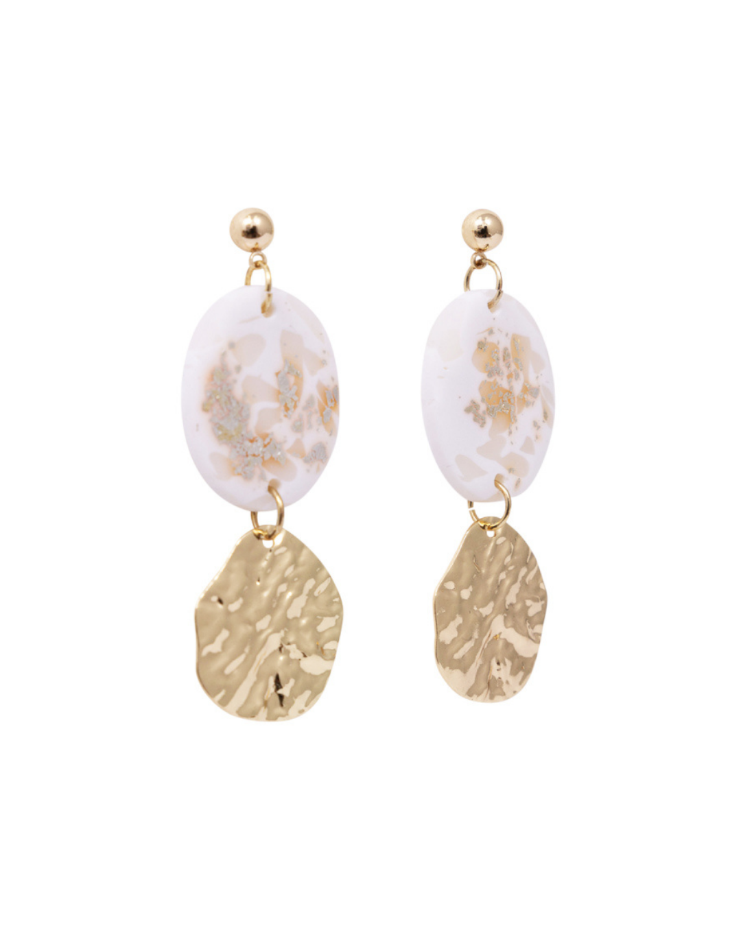 Light Shimmer Oval Earrings
