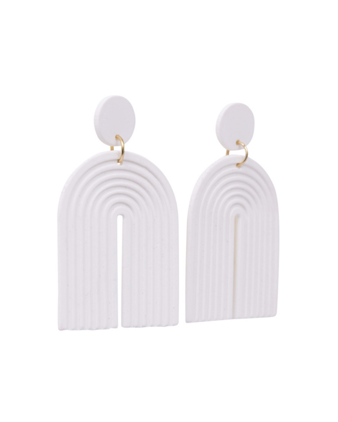 White Arch Earrings