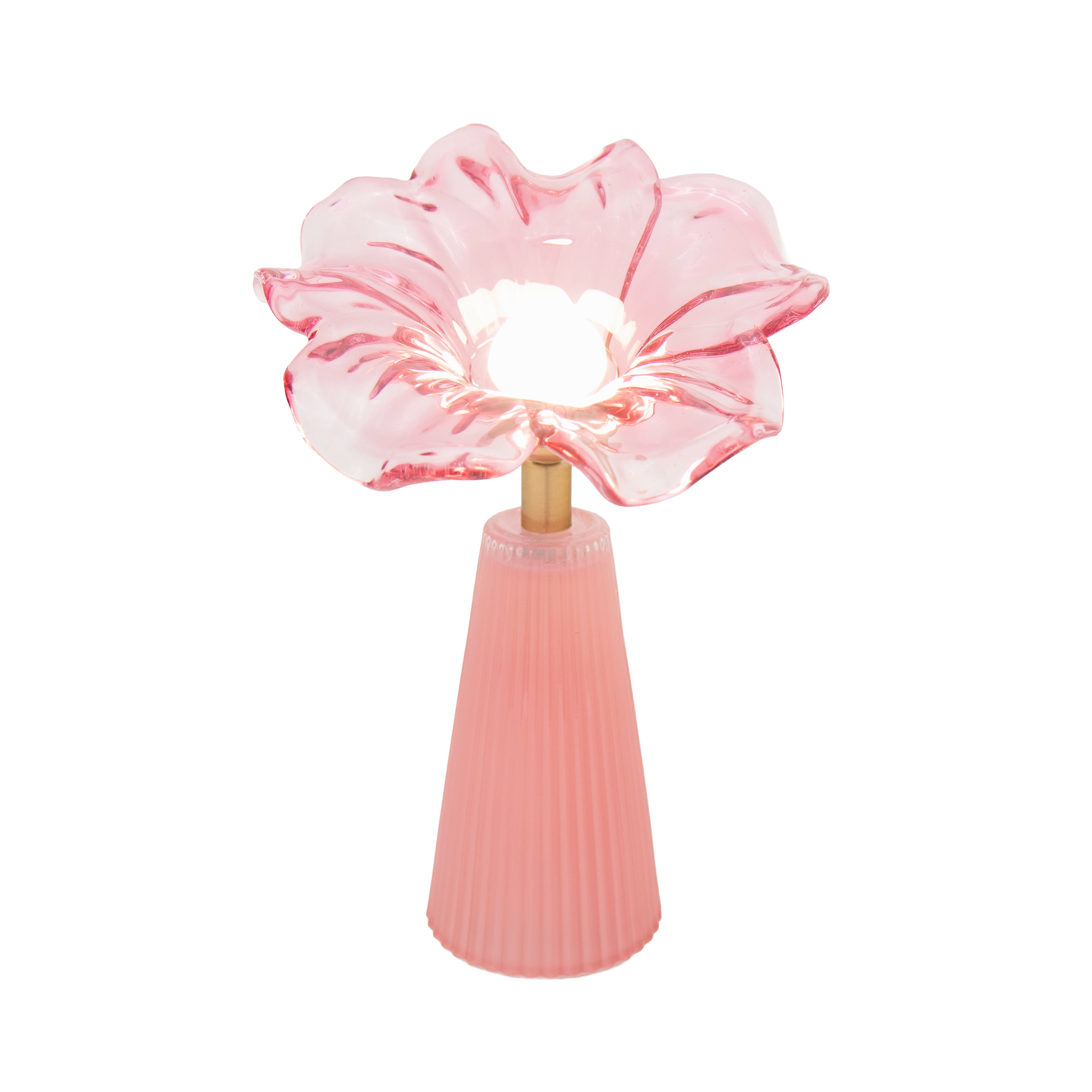 Rochelle Pink Glass LED Flower Light Large