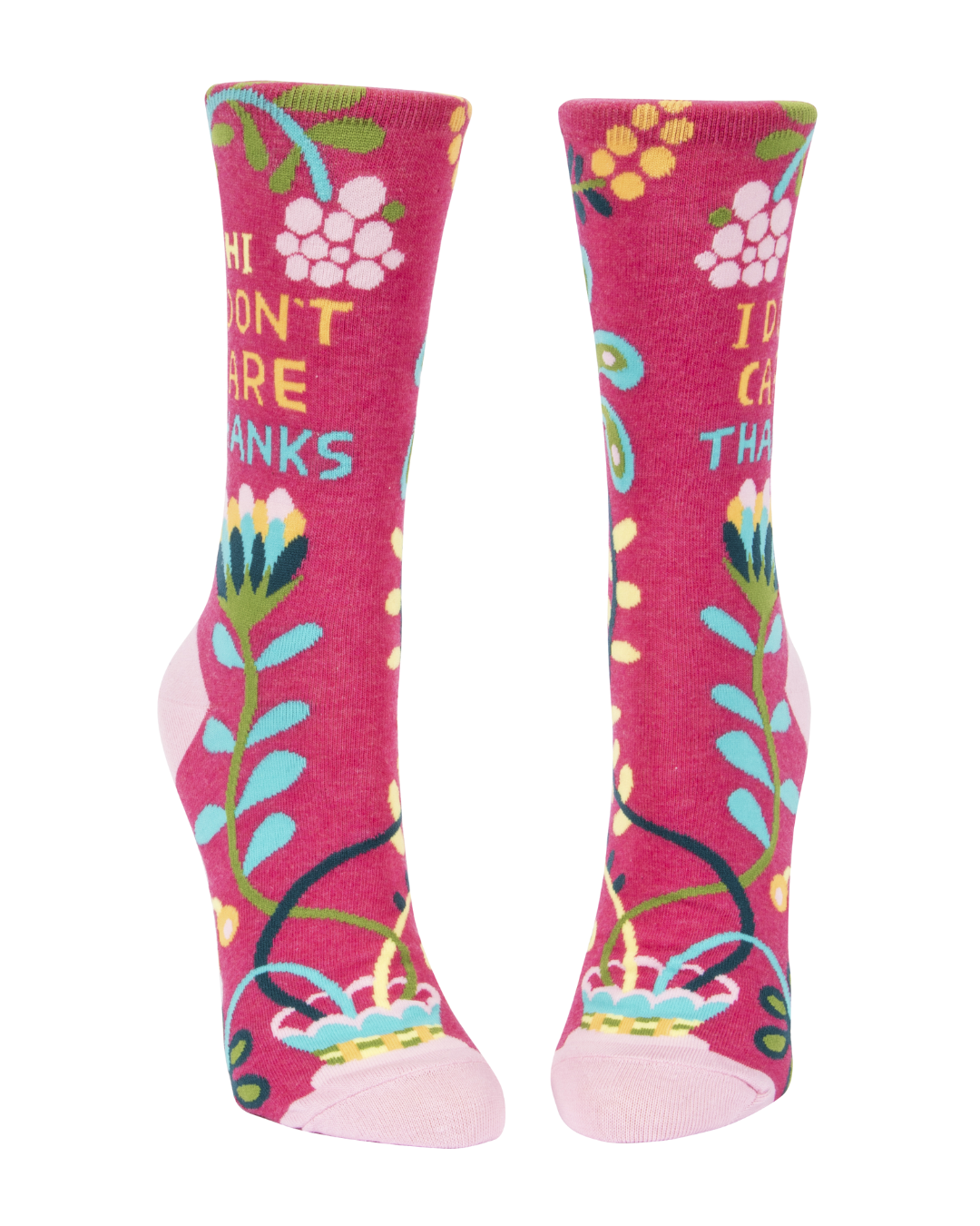 Ladies Crew Socks - I Don't Care