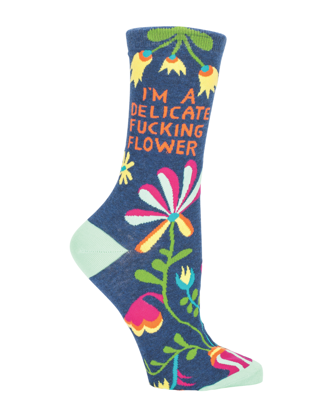 Ladies Crew Socks - I'm a Delicate F*cking Flower