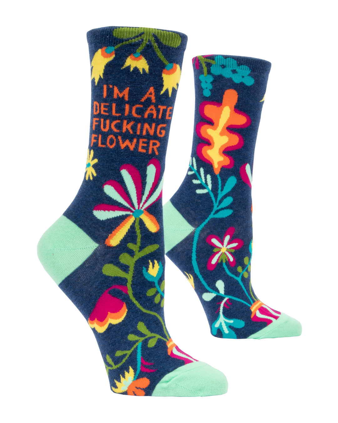 Ladies Crew Socks - I'm a Delicate F*cking Flower