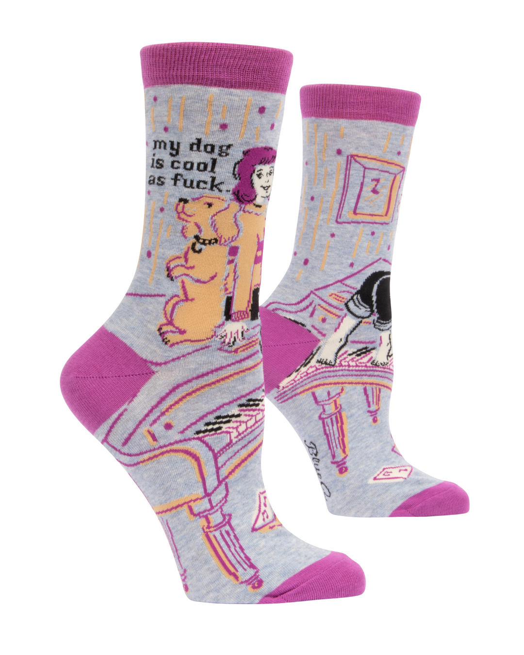 Ladies Crew Socks - My Dog is Cool as F*ck