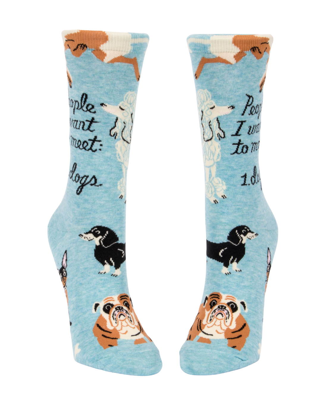 Ladies Crew Socks - People To Meet: Dogs