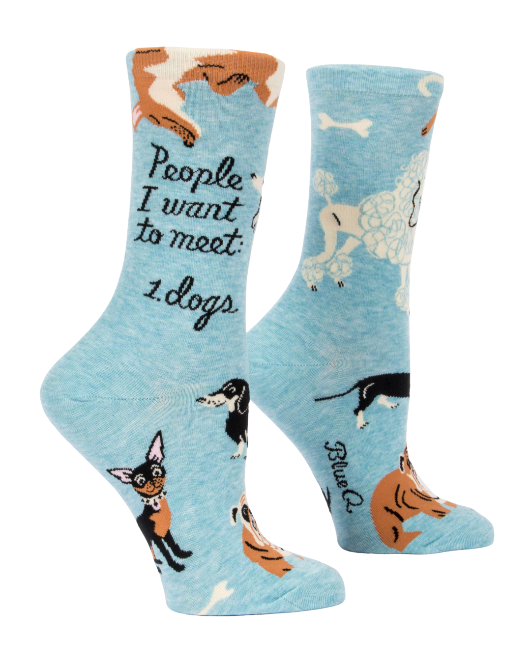 Ladies Crew Socks - People To Meet: Dogs