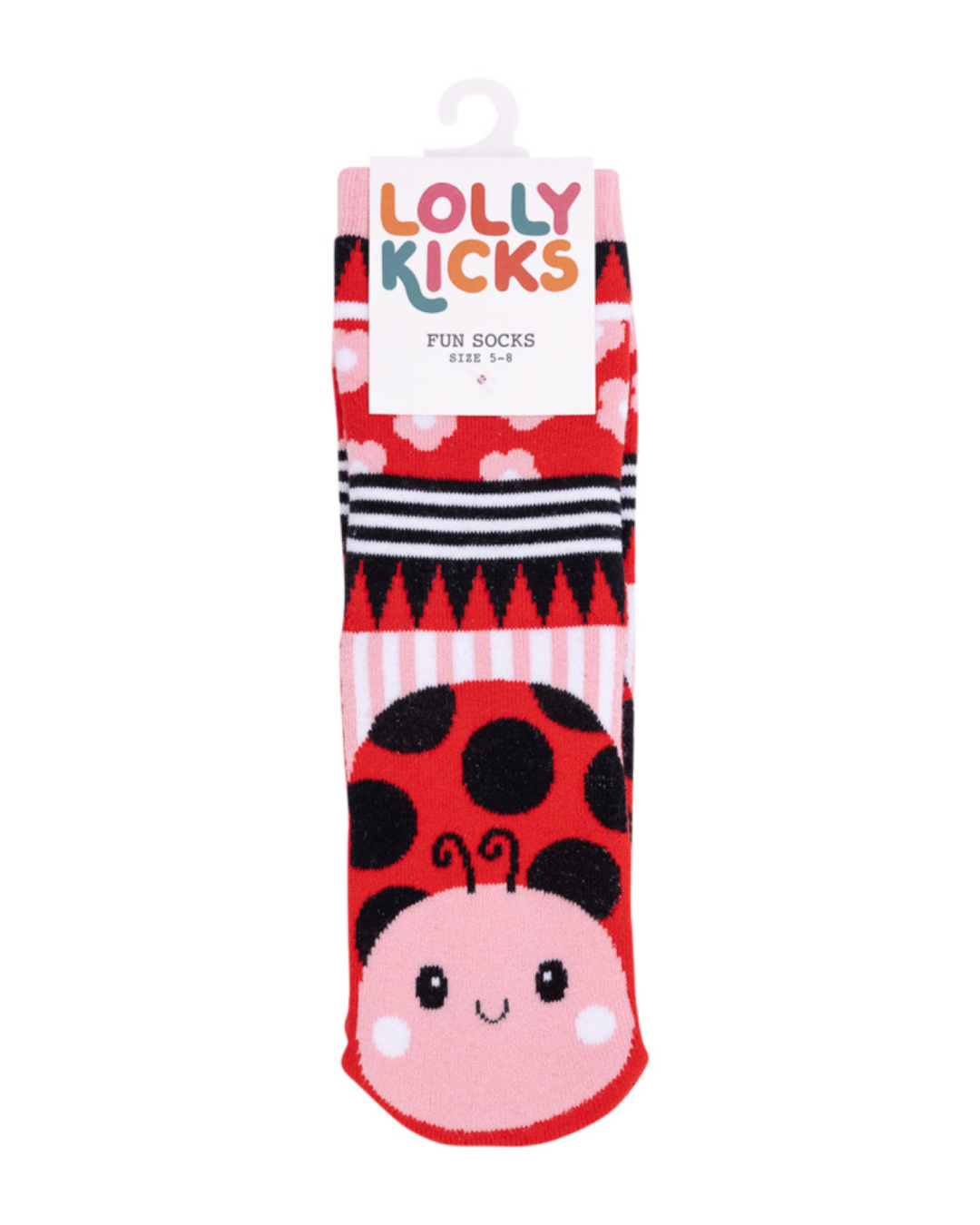 Lolly Kicks Ladybug Socks