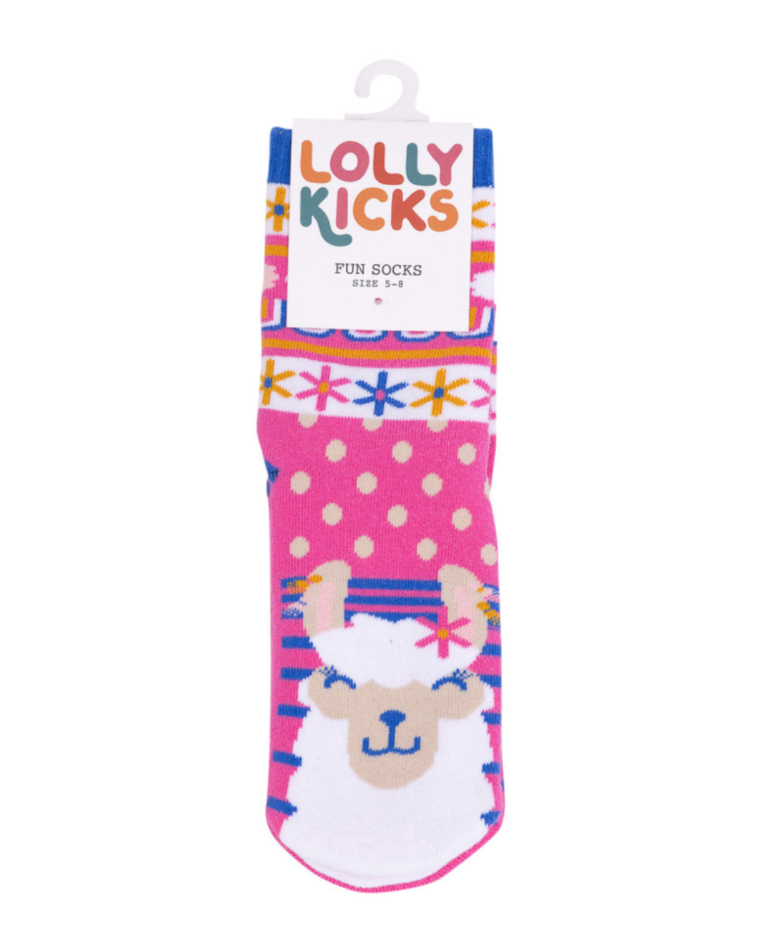 Lolly Kicks Llama Socks
