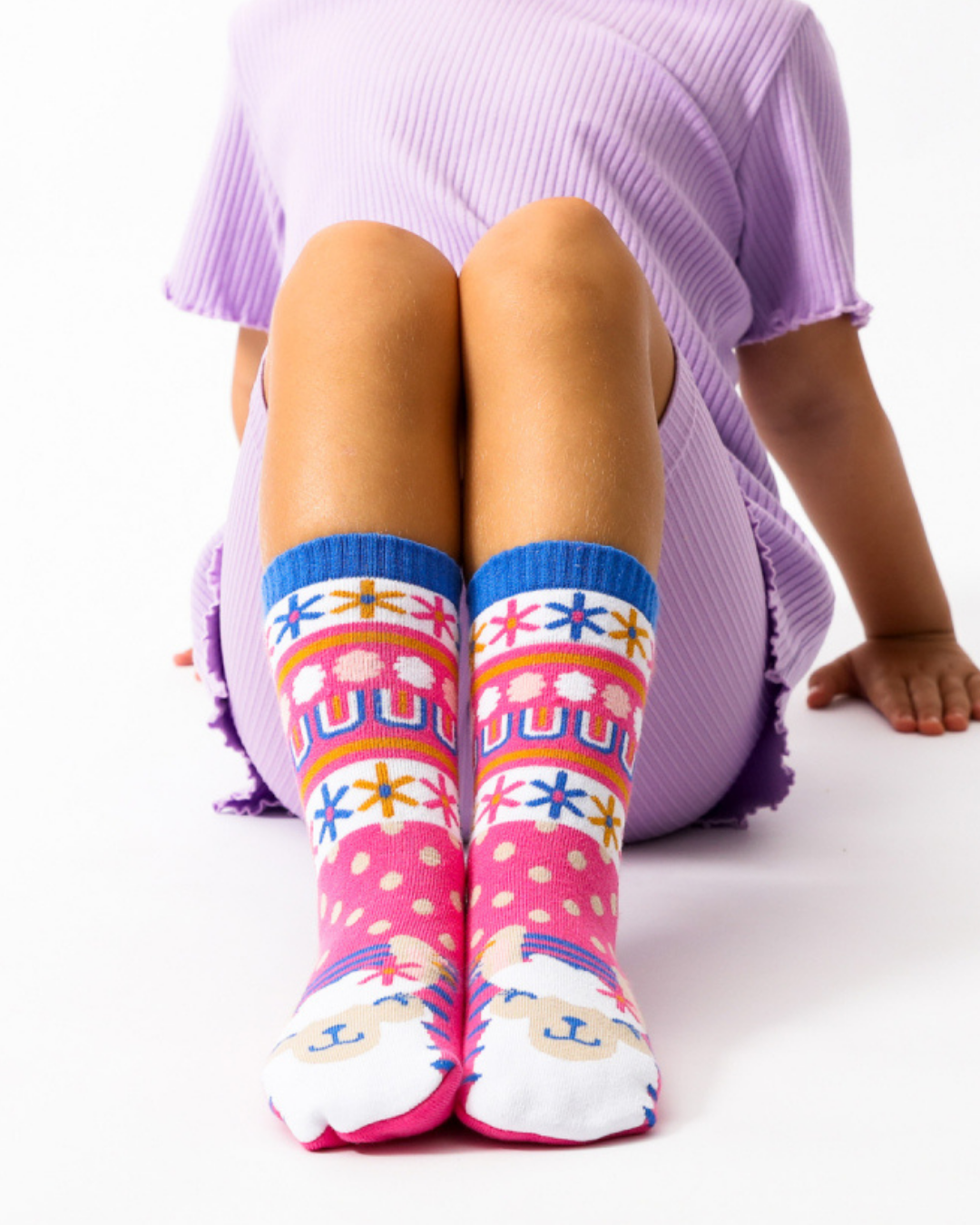 Lolly Kicks Llama Socks