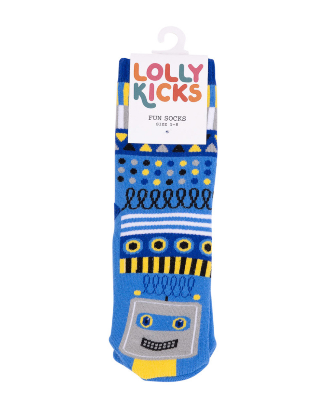 Lolly Kicks Robot Socks