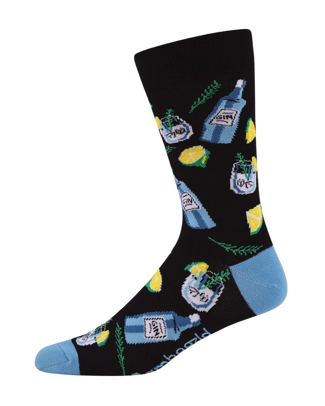 Mens Gin Tonic Cocktail Bamboo Sock