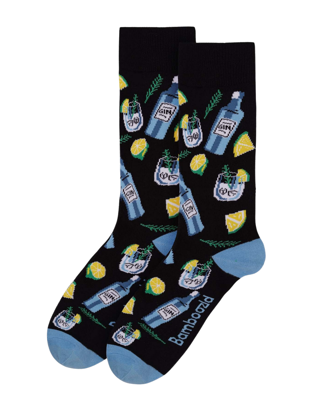 Mens Gin Tonic Cocktail Bamboo Sock