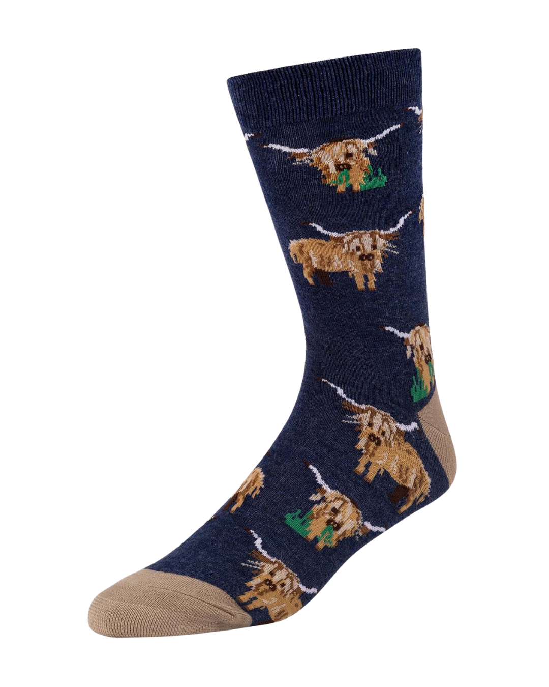 Mens Hylander Cow Bamboo Sock