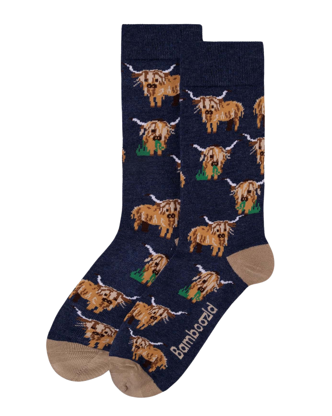 Mens Hylander Cow Bamboo Sock
